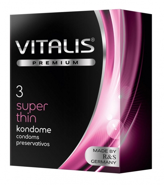 Ультратонкие презервативы VITALIS PREMIUM super thin - 3 шт. - Vitalis - купить с доставкой в Кемерово