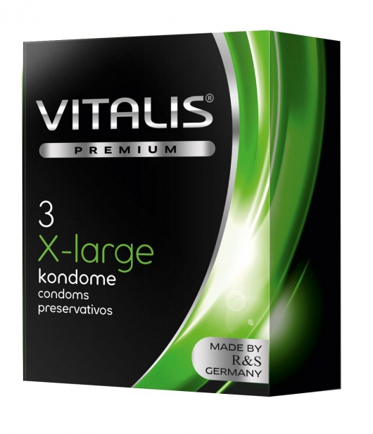 Презервативы увеличенного размера VITALIS PREMIUM x-large - 3 шт. - Vitalis - купить с доставкой в Кемерово