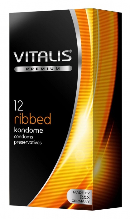Ребристые презервативы VITALIS PREMIUM ribbed - 12 шт. - Vitalis - купить с доставкой в Кемерово