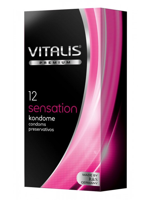 Презервативы VITALIS PREMIUM sensation с пупырышками и кольцами - 12 шт. - Vitalis - купить с доставкой в Кемерово
