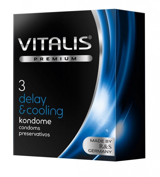 Презервативы VITALIS PREMIUM delay   cooling с охлаждающим эффектом - 3 шт. - Vitalis - купить с доставкой в Кемерово