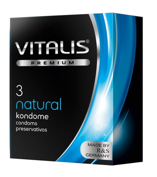 Классические презервативы VITALIS PREMIUM natural - 3 шт. - Vitalis - купить с доставкой в Кемерово