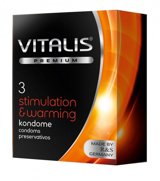 Презервативы VITALIS PREMIUM stimulation   warming с согревающим эффектом - 3 шт. - Vitalis - купить с доставкой в Кемерово