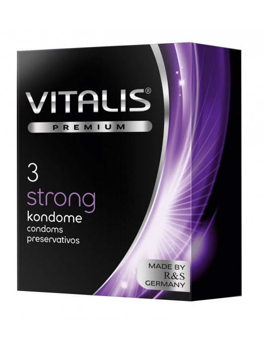 Презервативы с утолщенной стенкой VITALIS PREMIUM strong - 3 шт. - Vitalis - купить с доставкой в Кемерово