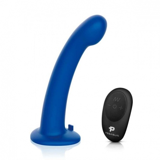 Синяя насадка Remote Control P-Spot G-Spot с черными трусиками - 20 см. - Pegasus - купить с доставкой в Кемерово