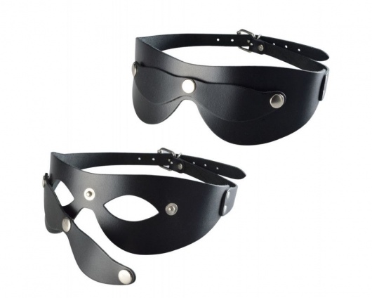 Черная кожаная маска  Новичок - Sitabella - купить с доставкой в Кемерово