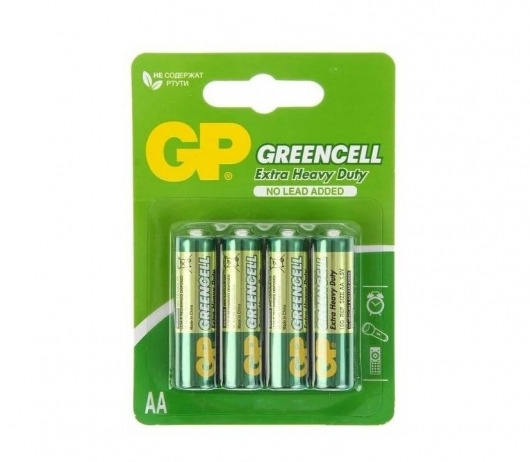 Батарейки солевые GP GreenCell AA/R6G - 4 шт. - Элементы питания - купить с доставкой в Кемерово