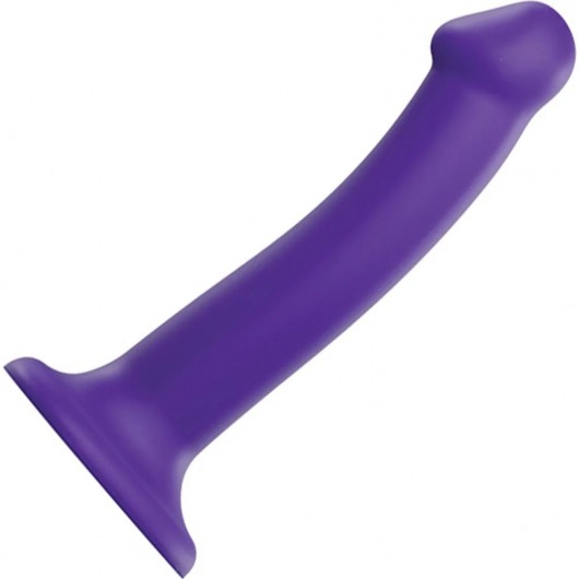 Фиолетовый фаллоимитатор-насадка Strap-On-Me Dildo Dual Density size M - 18 см. - Strap-on-me - купить с доставкой в Кемерово