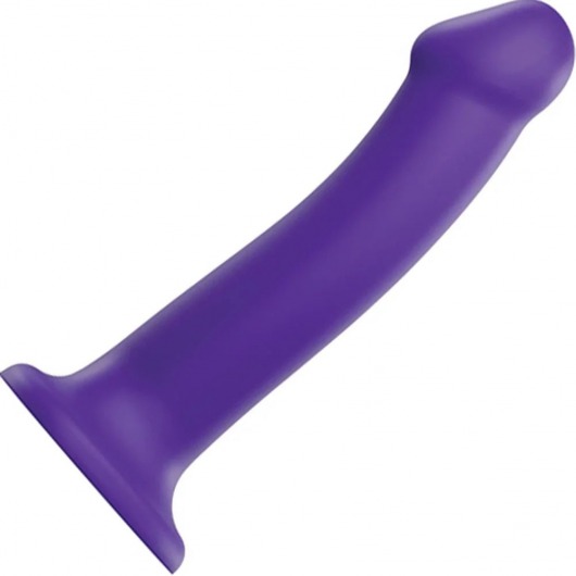 Фиолетовый фаллоимитатор-насадка Strap-On-Me Dildo Dual Density size L - 19 см. - Strap-on-me - купить с доставкой в Кемерово