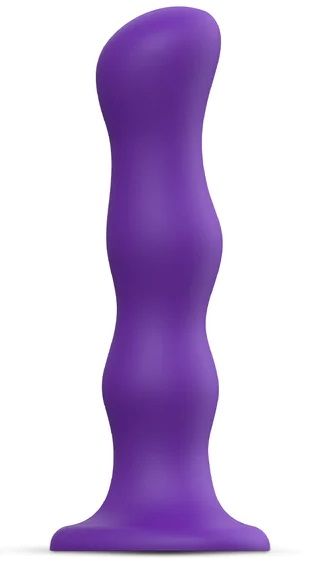 Фиолетовая насадка Strap-On-Me Dildo Geisha Balls size M - Strap-on-me - купить с доставкой в Кемерово