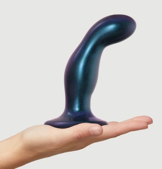 Темно-синяя насадка Strap-On-Me Dildo Plug Snaky size M - Strap-on-me - купить с доставкой в Кемерово