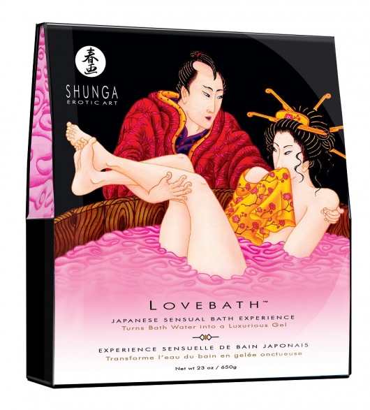 Соль для ванны Lovebath Dragon Fruit, превращающая воду в гель - 650 гр. - Shunga - купить с доставкой в Кемерово