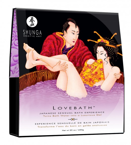 Соль для ванны Lovebath Sensual lotus, превращающая воду в гель - 650 гр. - Shunga - купить с доставкой в Кемерово