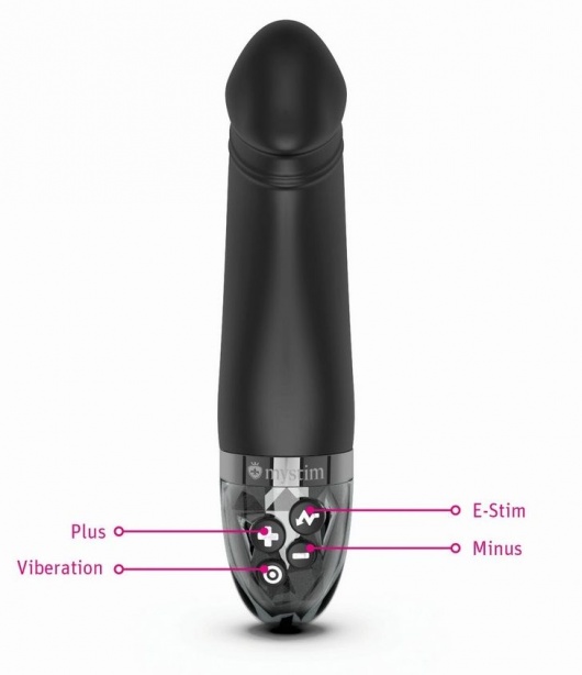 Черный вибратор с электростимуляцией Real Deal Neal - 16,5 см. - MyStim - купить с доставкой в Кемерово