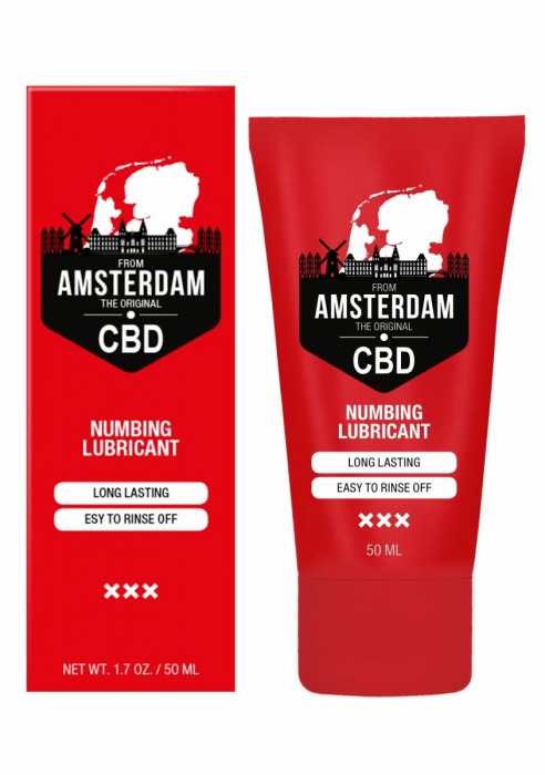 Пролонгирующий лубрикант Numbing CBD from Amsterdam - 50 мл. - Shots Media BV - купить с доставкой в Кемерово