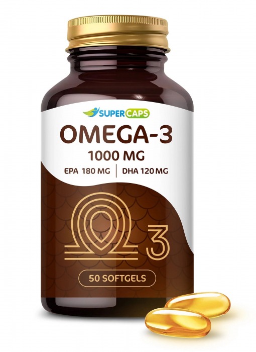 Пищевая добавка SuperCaps OMEGA-3 - 50 капсул (1000 мг) - SuperCaps - купить с доставкой в Кемерово