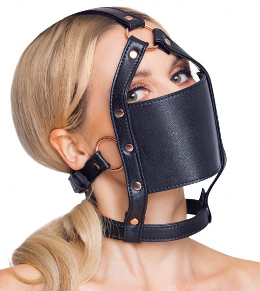 Черный намордник с кляпом-шаром Head Harness With A Gag - Orion - купить с доставкой в Кемерово