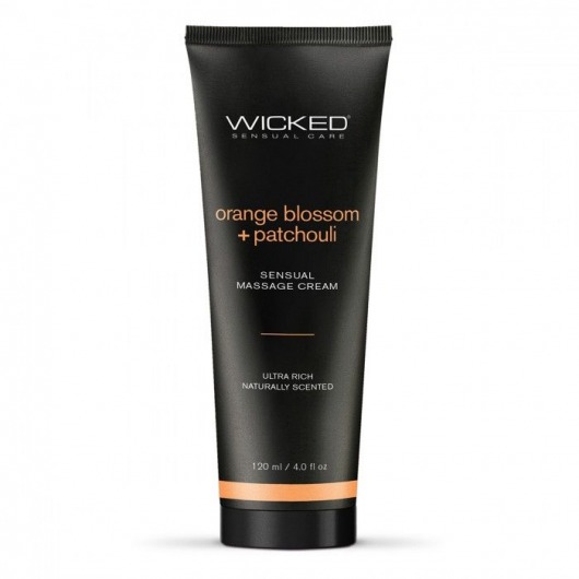 Массажный легкий крем WICKED Orange Blossom plus Patchouli - 120 мл. - Wicked - купить с доставкой в Кемерово