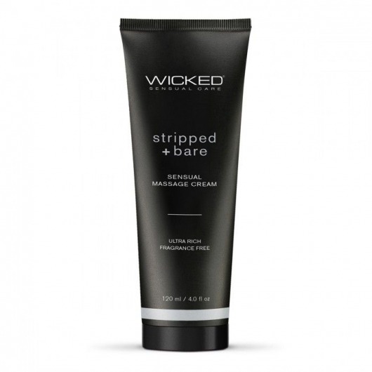 Массажный легкий крем WICKED Stripped plus Bare - 120 мл. - Wicked - купить с доставкой в Кемерово