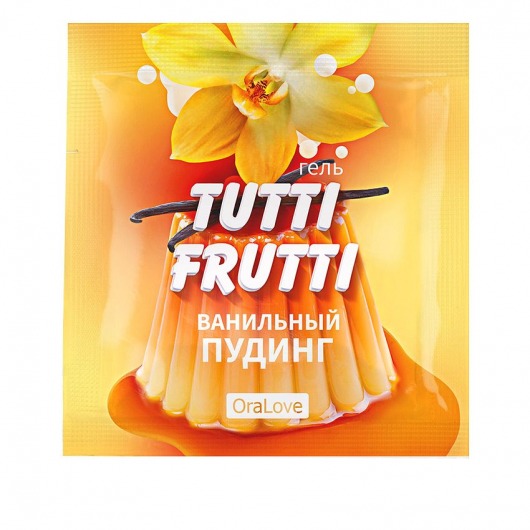 Пробник гель-смазки Tutti-frutti со вкусом ванильного пудинга - 4 гр. - Биоритм - купить с доставкой в Кемерово