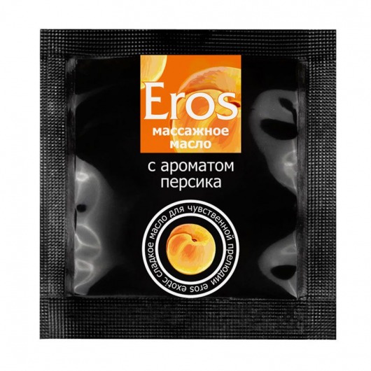 Саше массажного масла Eros exotic с ароматом персика - 4 гр. - Биоритм - купить с доставкой в Кемерово