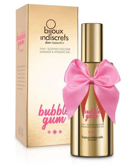 Гель с ароматом жвачки Bubblegum 2-in-1 Scented Silicone Massage And Intimate Gel - 100 мл. - Bijoux Indiscrets - купить с доставкой в Кемерово