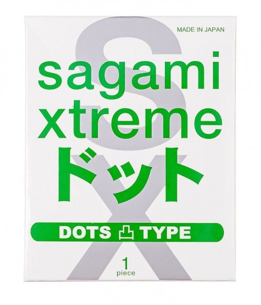 Презерватив Sagami Xtreme Type-E с точками - 1 шт. - Sagami - купить с доставкой в Кемерово