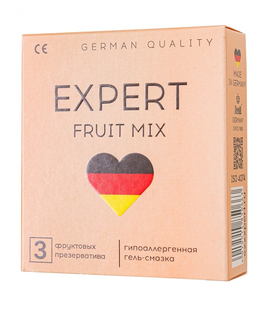 Ароматизированные презервативы EXPERT Fruit Mix - 3 шт. - Expert - купить с доставкой в Кемерово