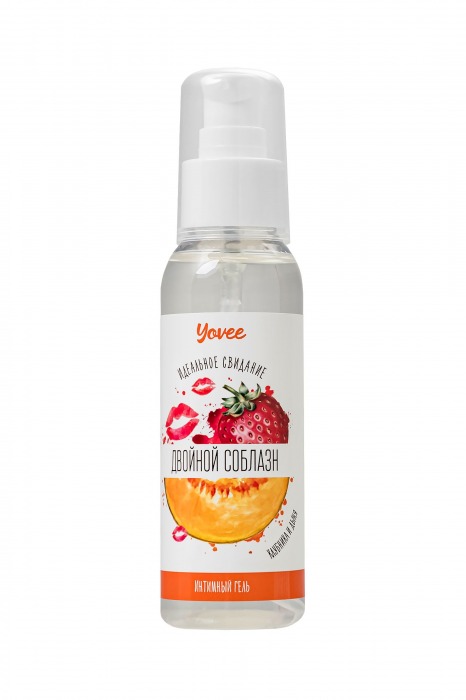 Съедобная гель-смазка Yovee «Двойной соблазн» с Д-пантенолом и вкусом клубники и дыни - 100 мл. - ToyFa - купить с доставкой в Кемерово
