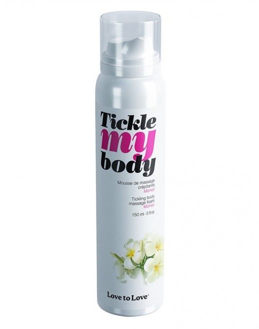 Массажная хрустящая пенка Tickle My Body Monoi с ароматом моной - 150 мл. - Love to Love - купить с доставкой в Кемерово