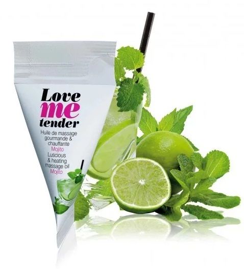 Съедобное согревающее массажное масло Love Me Tender Mojito с ароматом мохито - 10 мл. - Love to Love - купить с доставкой в Кемерово