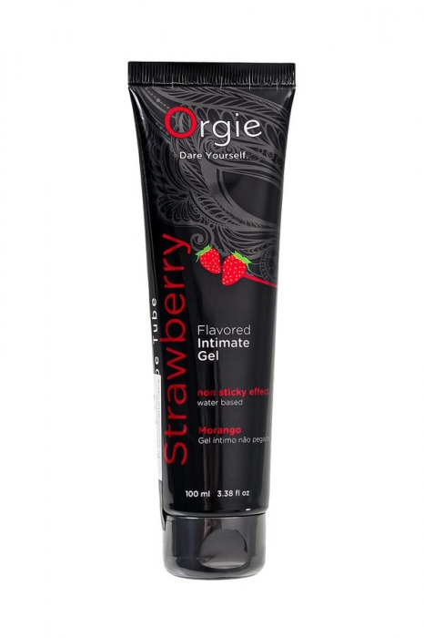 Интимный гель на водной основе Lube Tube Strawberry с клубничным вкусом - 100 мл. - ORGIE - купить с доставкой в Кемерово