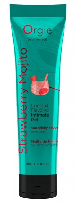 Съедобный интимный гель Orgie Lube Tube Cocktail Strawberry Mojito - 100 мл. - ORGIE - купить с доставкой в Кемерово