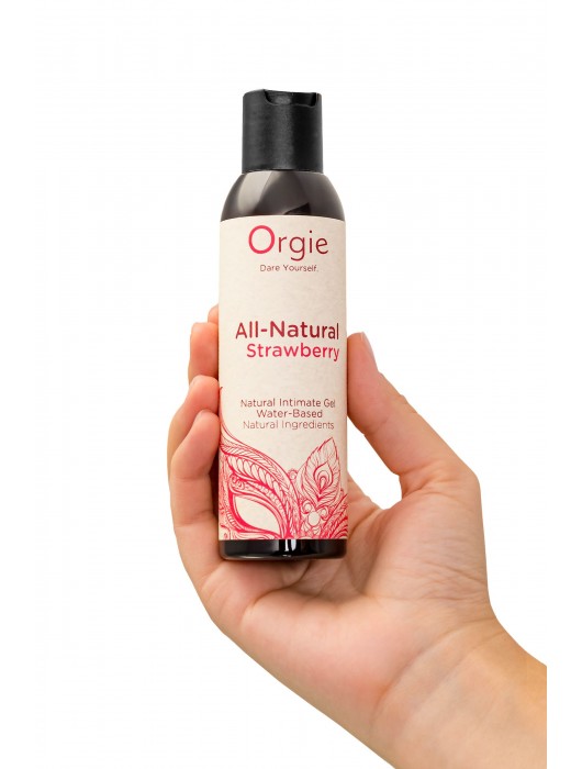 Интимный гель на водной основе All-Natural Strawberry с ароматом клубники - 150 мл. - ORGIE - купить с доставкой в Кемерово