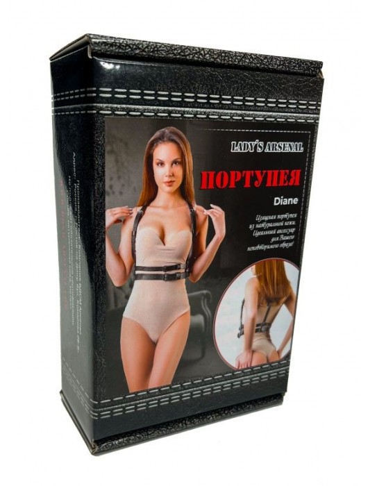 Изящная портупея из натуральной кожи Diane - БДСМ Арсенал - купить с доставкой в Кемерово