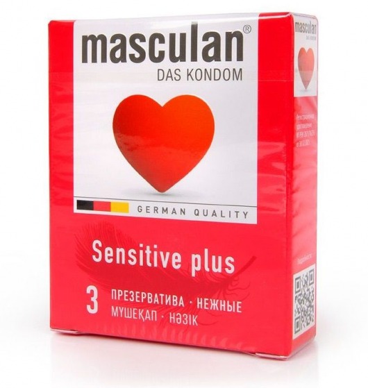 Презервативы Masculan Sensitive plus - 3 шт. - Masculan - купить с доставкой в Кемерово