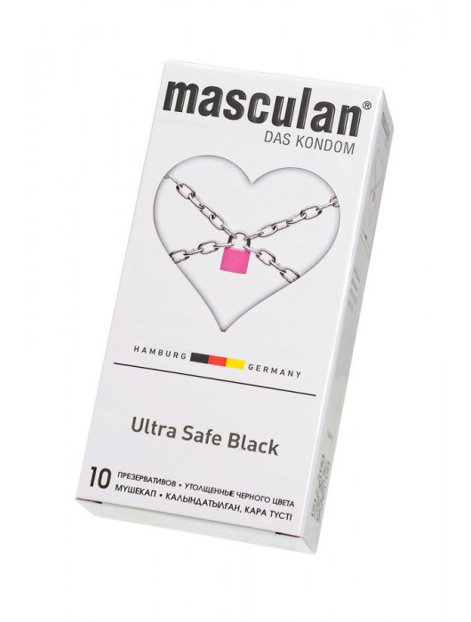 Ультрапрочные презервативы Masculan Ultra Safe Black - 10 шт. - Masculan - купить с доставкой в Кемерово