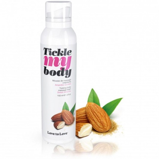 Массажная хрустящая пенка Tickle My Body Sweet Almonds с ароматом миндаля - 150 мл. - Love to Love - купить с доставкой в Кемерово