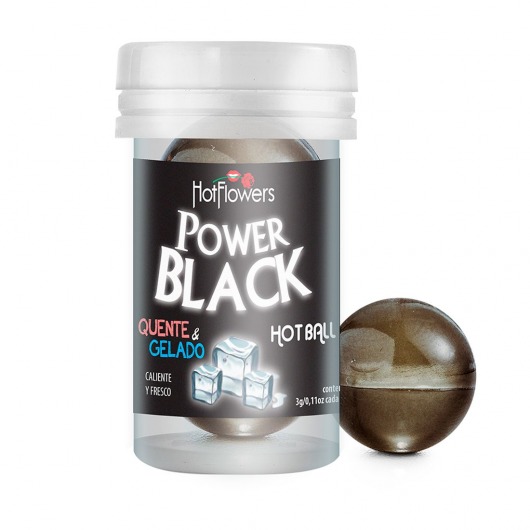 Интимный гель Power Black Hot Ball с охлаждающе-разогревающим эффектом (2 шарика по 3 гр.) - HotFlowers - купить с доставкой в Кемерово