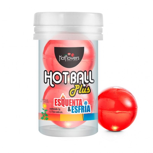 Лубрикант на масляной основе Hot Ball Plus с охлаждающе-разогревающим эффектом (2 шарика по 3 гр.) - HotFlowers - купить с доставкой в Кемерово