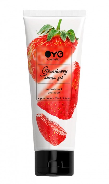 Лубрикант на водной основе OYO Aroma Gel Strawberry с ароматом клубники - 75 мл. - OYO - купить с доставкой в Кемерово