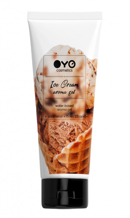 Лубрикант на водной основе OYO Aroma Gel Ice Cream с ароматом пломбира - 75 мл. - OYO - купить с доставкой в Кемерово