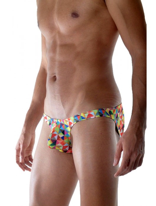 Яркие трусы-слипы с цветным геометрическим узором - Don Moris купить с доставкой