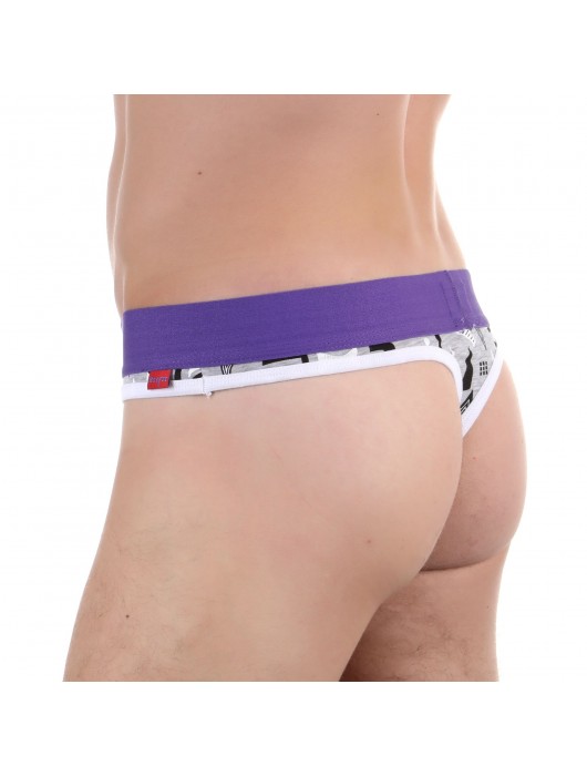 Сексуальные серые трусы-тонги с принтом в виде букв - Boefje купить с доставкой