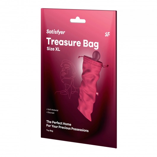 Розовый мешочек для хранения игрушек Treasure Bag XL - Satisfyer - купить с доставкой в Кемерово