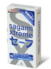 Презервативы Sagami Xtreme Ultrasafe с двойным количеством смазки - 10 шт. - Sagami - купить с доставкой в Кемерово