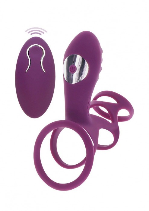 Фиолетовая эрекционная вибронасадка Halo Halo C-Ring Sleeve - Toy Joy - в Кемерово купить с доставкой