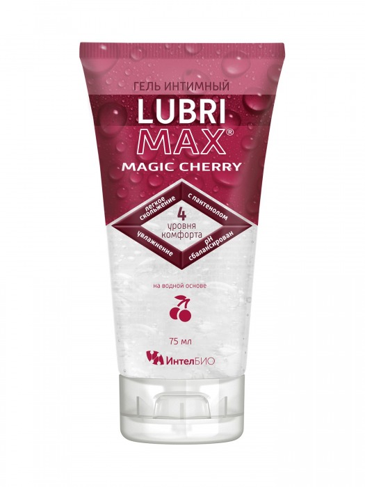 Интимный гель-смазка на водной основе Lubrimax Magic Cherry - 75 мл. - ИнтелБИО - купить с доставкой в Кемерово