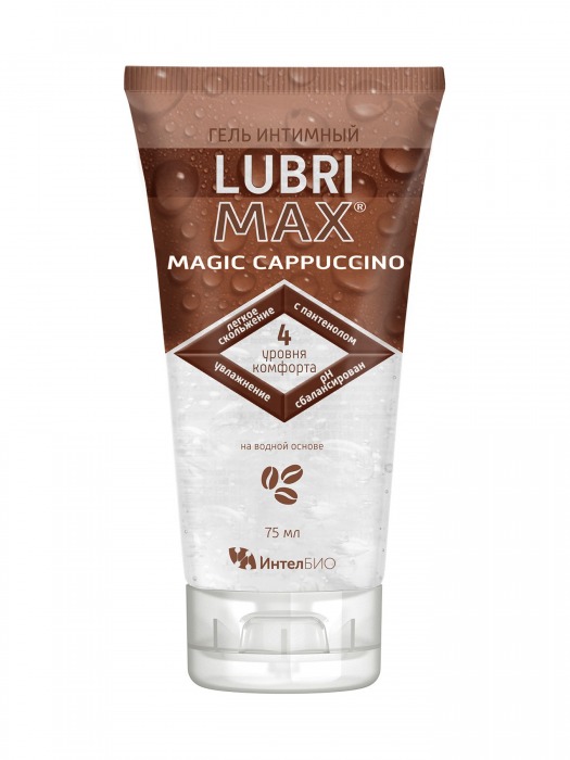 Интимный гель-смазка на водной основе Lubrimax Magic Cappuccino - 75 мл. - ИнтелБИО - купить с доставкой в Кемерово