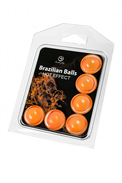 Набор из 6 шариков с массажным маслом Brazilian Balls с разогревающим эффектом - Secret Play - купить с доставкой в Кемерово